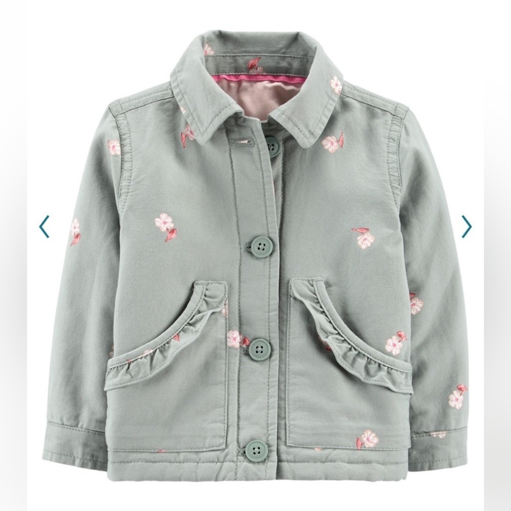 oshkosh green floral baby jacket - Picture 2 of 4